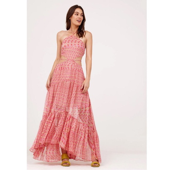 Misa Los Angeles Pink Maxi Dress